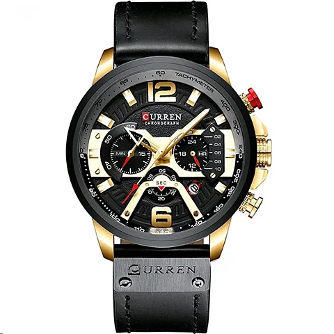 Curren 8329 en negro y dorado