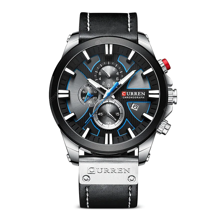 Curren 8346 en negro y plateado, foto 1