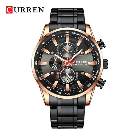 Curren 8351 en negro y dorado