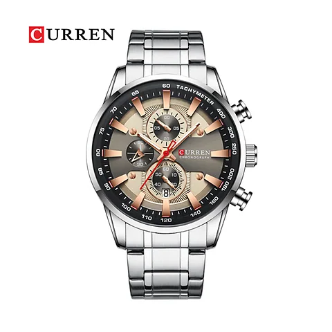 Curren 8351 en plateado y beige