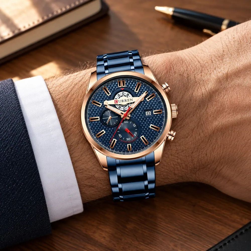 Curren 8352 puesto en la muñeca