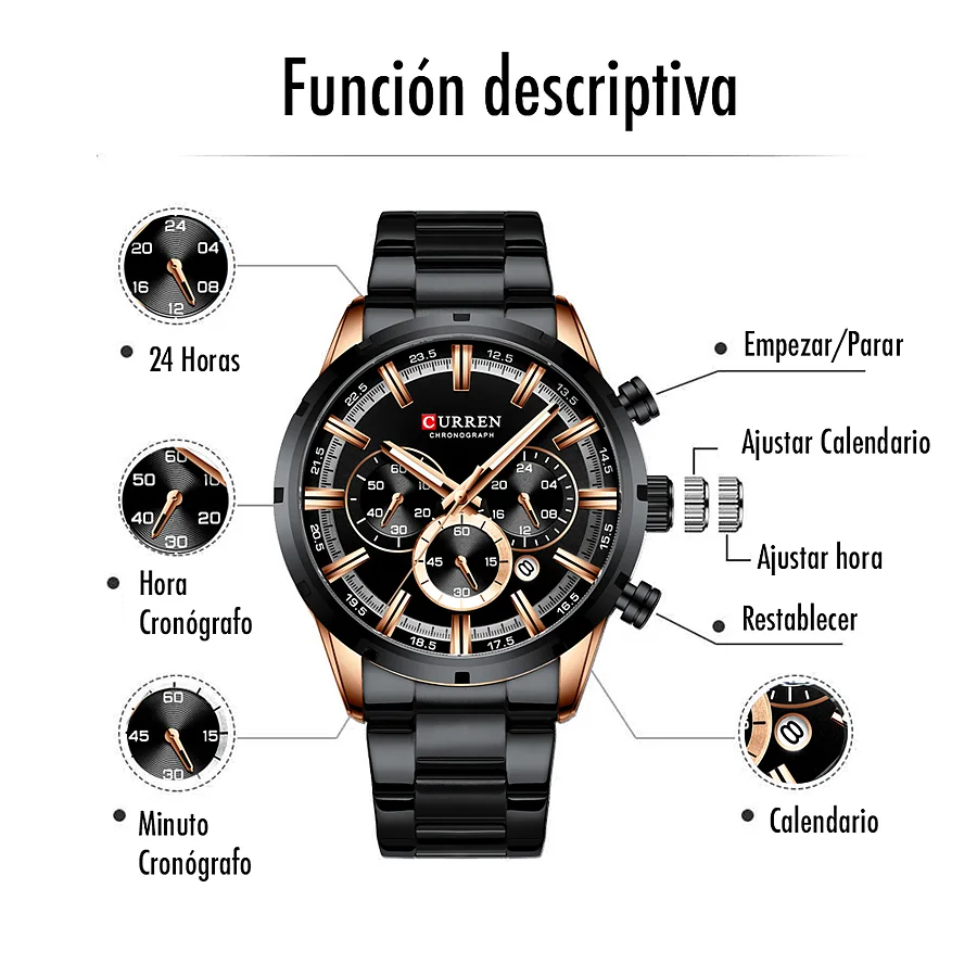 Curren 8355 en negro, foto 2