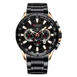 Reloj Curren 8363 negro, de frente