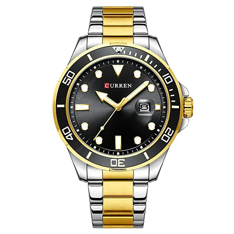 Curren 8388 en plateado y negro