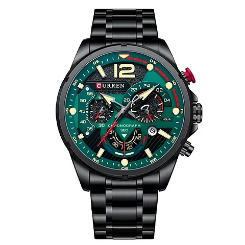 Curren 8395 en negro y verde
