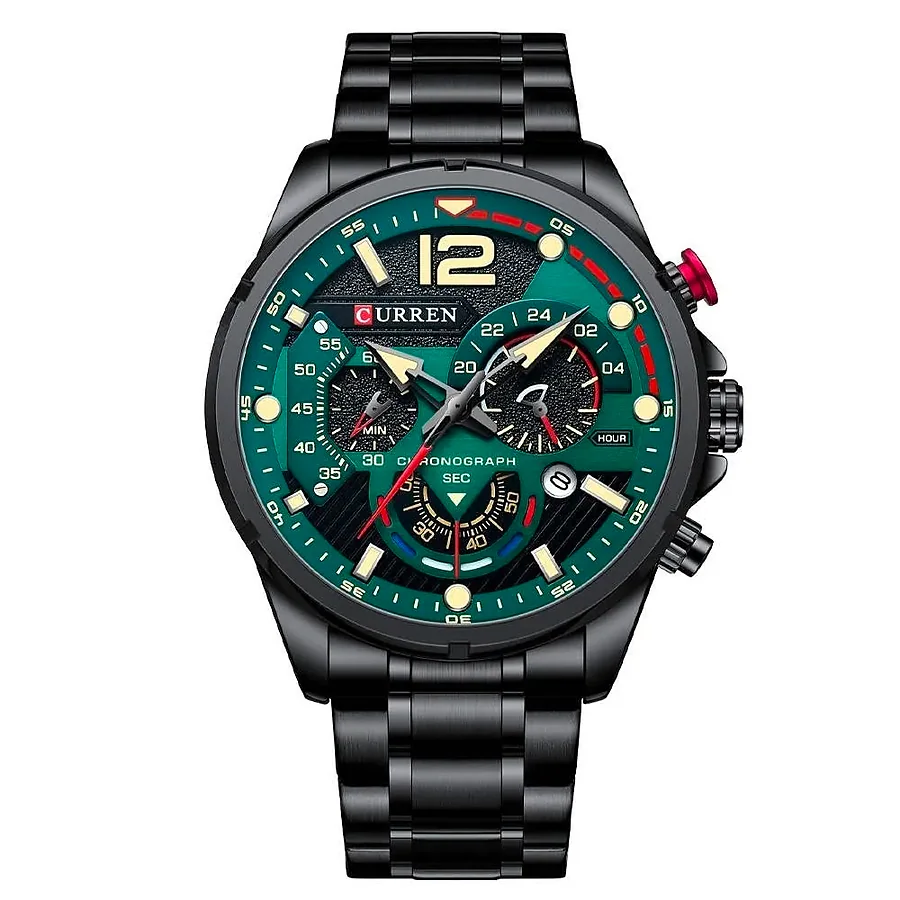 Curren 8395 en negro y verde, foto 1