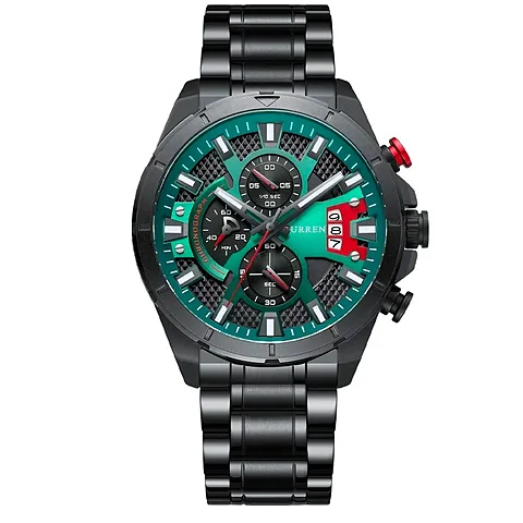 Curren 8401 en negro y verde