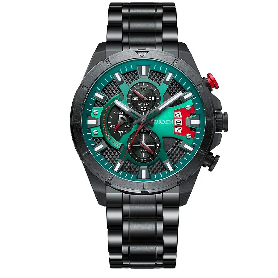 Curren 8401 en negro y verde, foto 1
