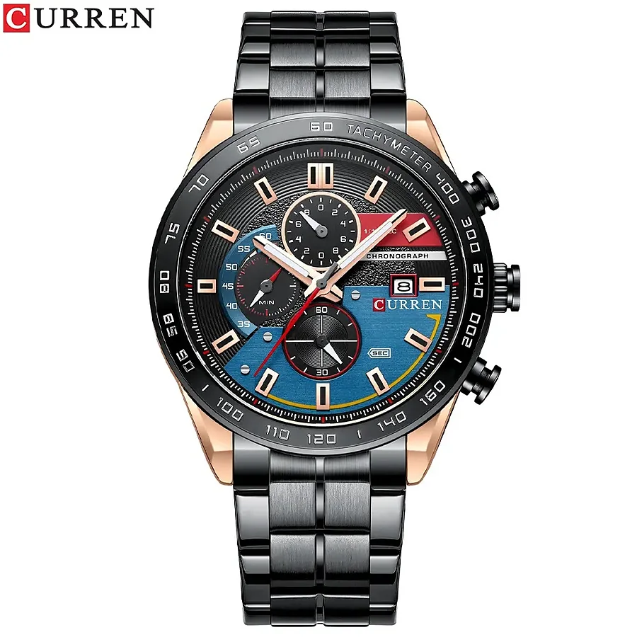 Curren 8410 en negro y dorado, foto 1