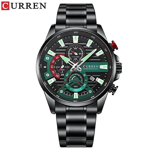 Curren 8415 en negro y verde