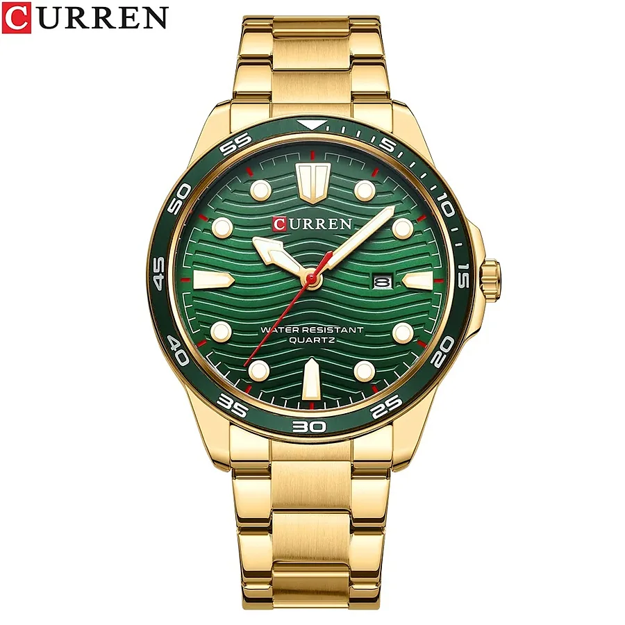 Curren 8426 en dorado y verde, foto 1