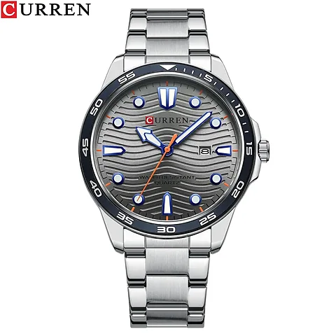 Curren 8426 en plateado y gris