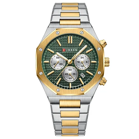 Curren 8440 en plateado y verde