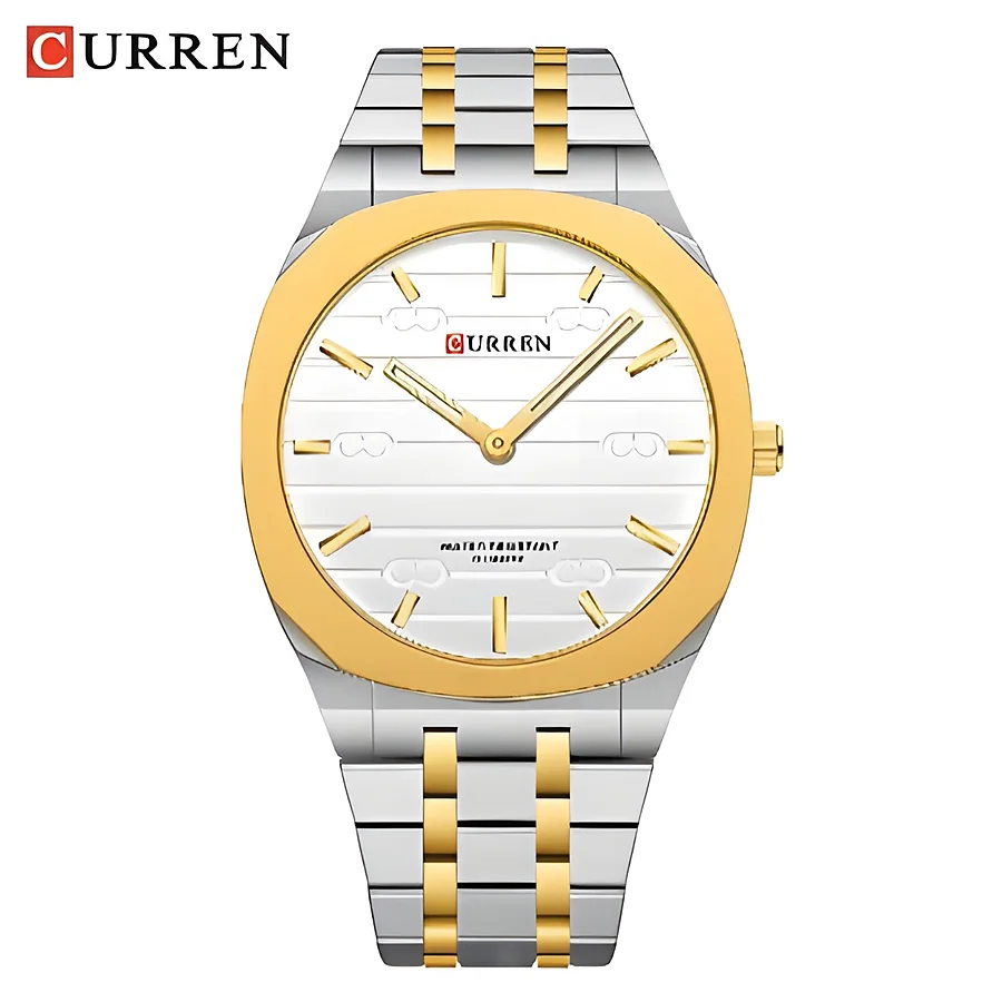 Curren 8444 en plateado y blanco, foto 1