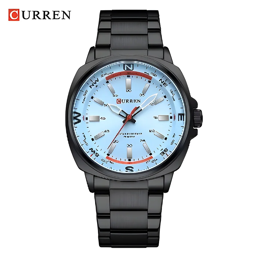 Curren 8455 en negro y celeste, foto 1