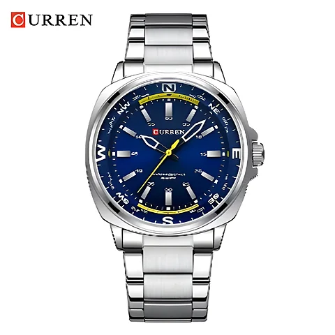 Curren 8455 en plateado y azul