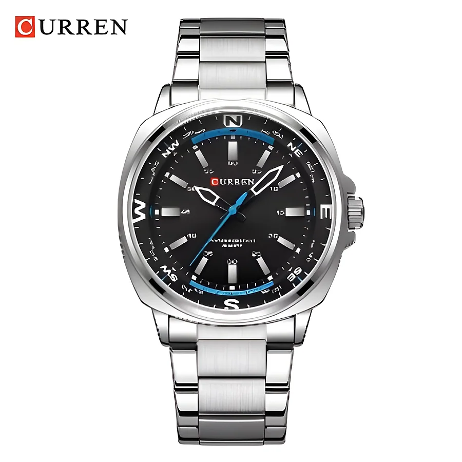 Curren 8455 en plateado y negro, foto 1