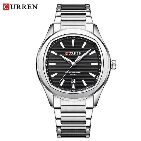 Curren 8474 en plateado y negro