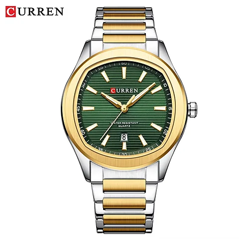 Curren 8474 en plateado y verde