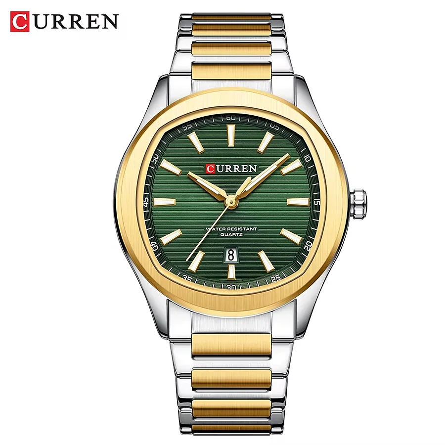 Curren 8474 en plateado y verde, foto 1