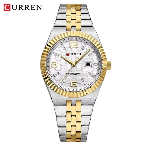Curren 8498L en plateado, dorado y blanco