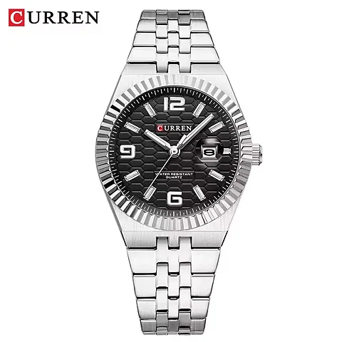 Curren 8498L en plateado y negro