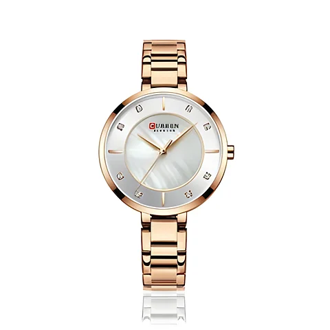 Curren 9051 en oro rosa y plateado
