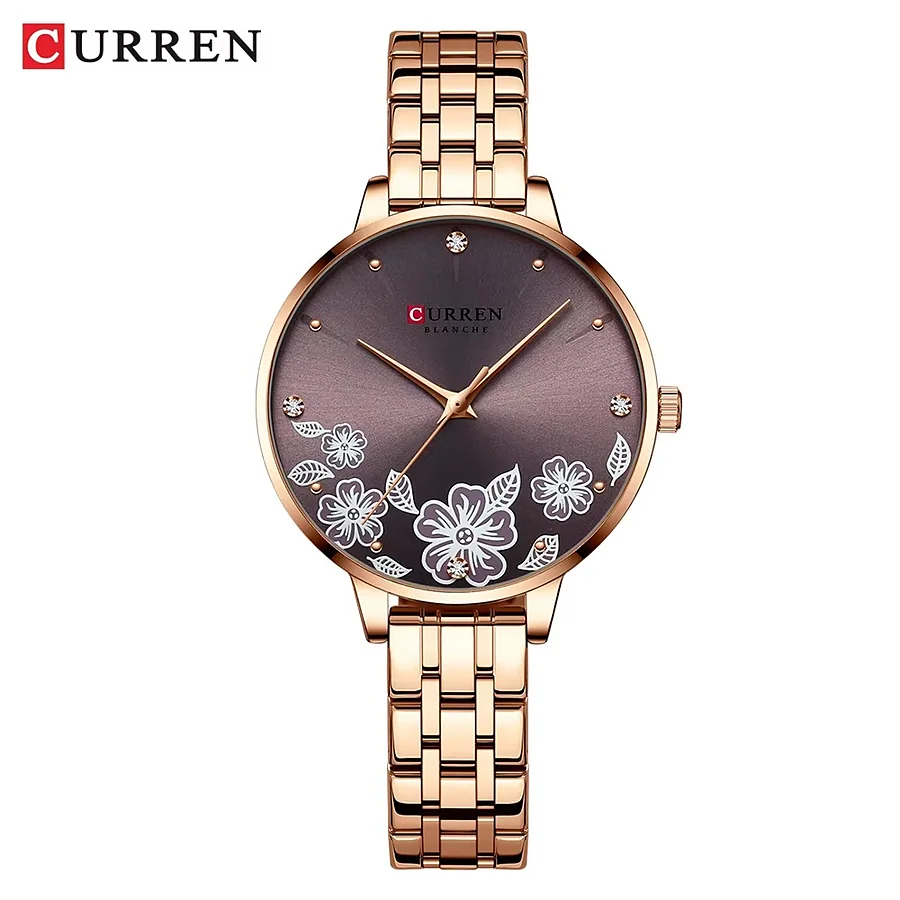 Curren 9068B en oro rosa y café, foto 1