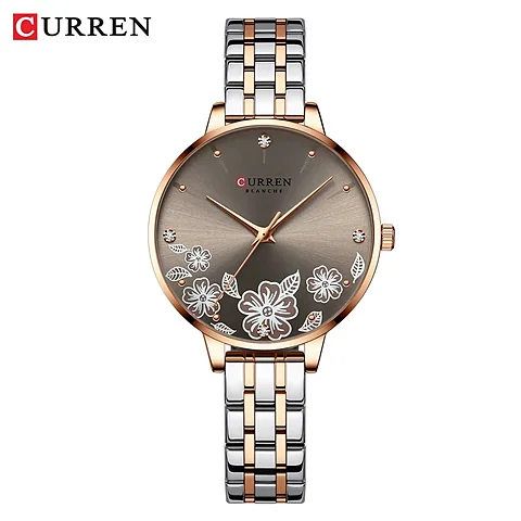 Curren 9068B en plateado y café