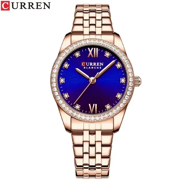 Curren 9086 en oro rosa y azul, foto 1