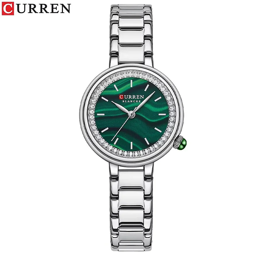Curren 9089 en plateado y verde, foto 1