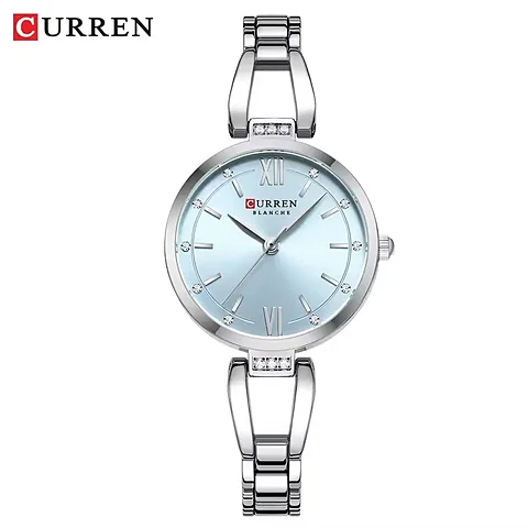 Curren 9092 en plateado y celeste