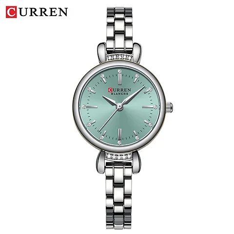 Curren 9098 en plateado y celeste
