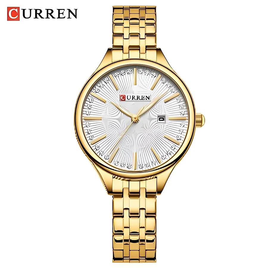 Curren 9099 en dorado y blanco, foto 1