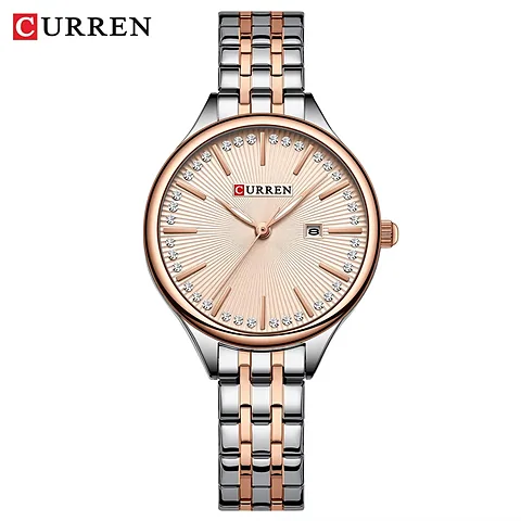 Curren 9099 en plateado y beige