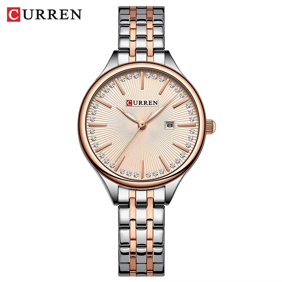 Curren 9099 en plateado y beige, foto 1