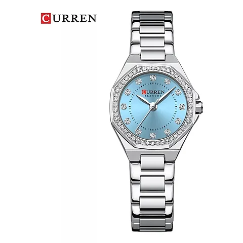 Curren 9100 en plateado y celeste