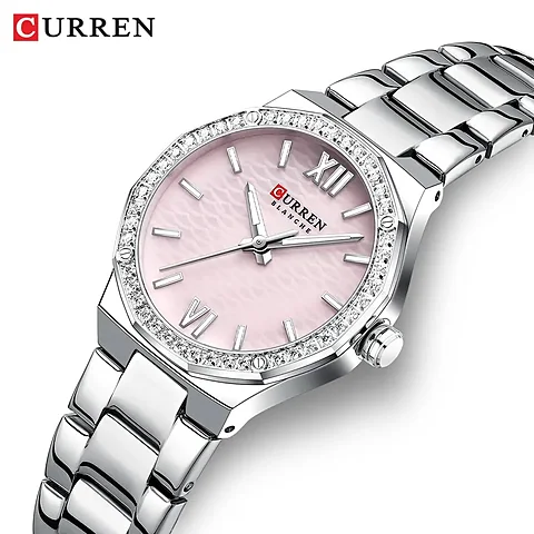 Curren 9103 en plateado y rosa
