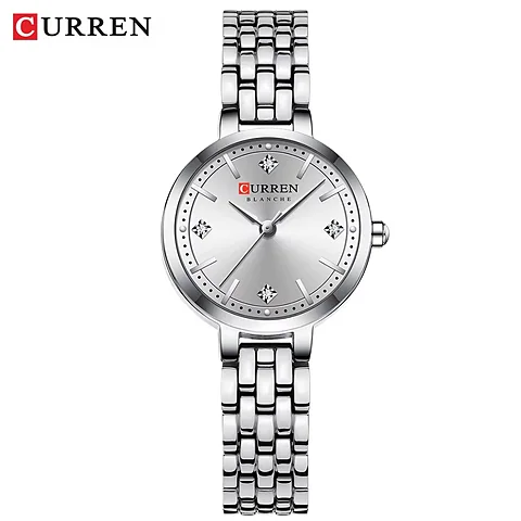Curren 9106 en plateado y blanco